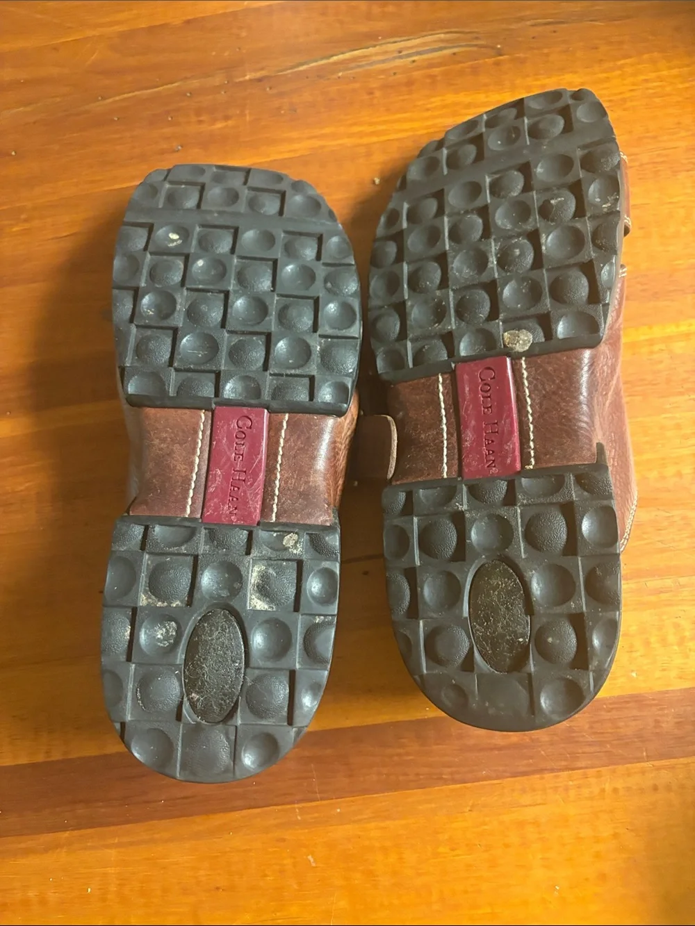 Vintage Cole Haan Brown Leather Buckle Slide Sandals